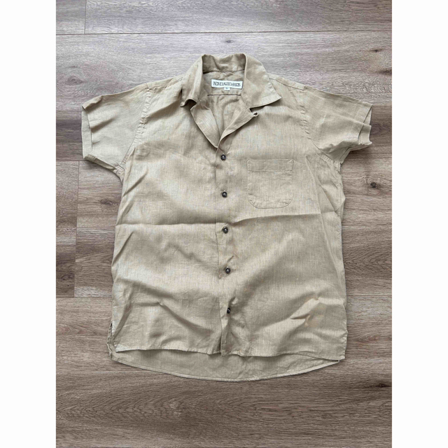 INDIVIDUALIZED SHIRTS(インディヴィジュアライズドシャツ)のINDIVIDUALIZED SHIRTS オープンカラー リネン半袖シャツ レディースのトップス(シャツ/ブラウス(半袖/袖なし))の商品写真