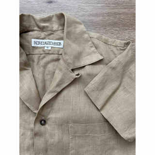 インディヴィジュアライズドシャツ(INDIVIDUALIZED SHIRTS)のINDIVIDUALIZED SHIRTS オープンカラー リネン半袖シャツ(シャツ/ブラウス(半袖/袖なし))