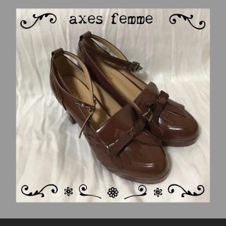 アクシーズファム(axes femme)の【訳アリ】新品 アクシーズファムaxesfemmeビットローファー Lサイズ(ローファー/革靴)