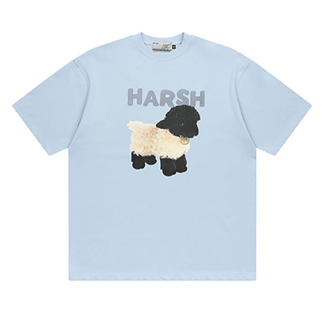 HARSH AND CRUEL 正規品 ユニセックス 羊 プリント Tシャツ メンズのトップス(Tシャツ/カットソー(半袖/袖なし))の商品写真