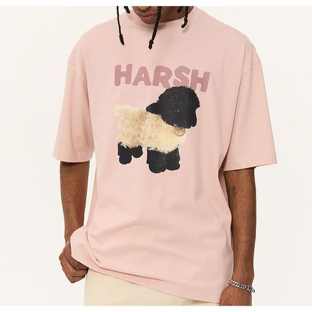 HARSH AND CRUEL 正規品 ユニセックス 羊 プリント Tシャツ 1