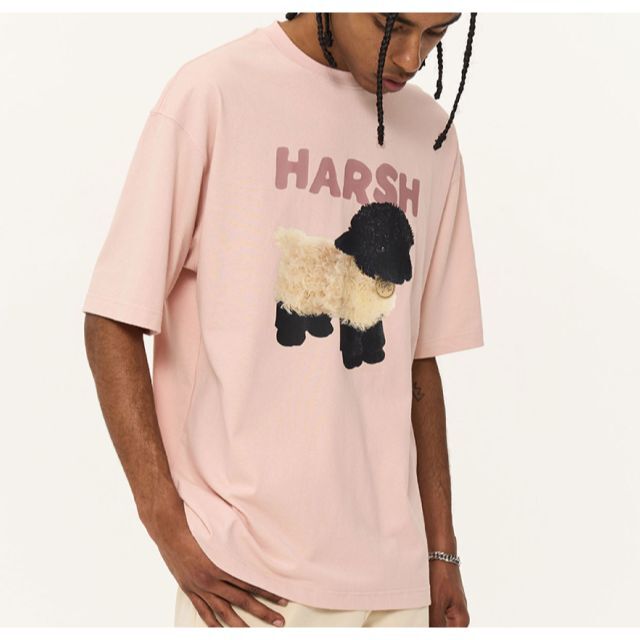 HARSH AND CRUEL 正規品 ユニセックス 羊 プリント Tシャツ 2