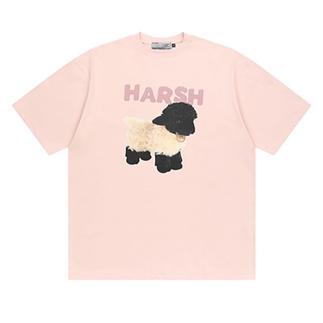 HARSH AND CRUEL 正規品 ユニセックス 羊 プリント Tシャツ 6