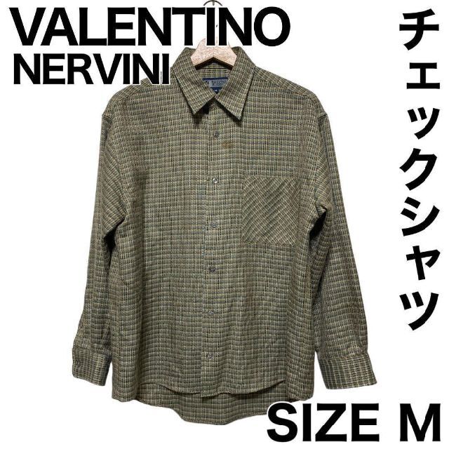 【VALENTINO NERVINI】ヴァレンティノ 長袖チェックシャツM 古着 | フリマアプリ ラクマ
