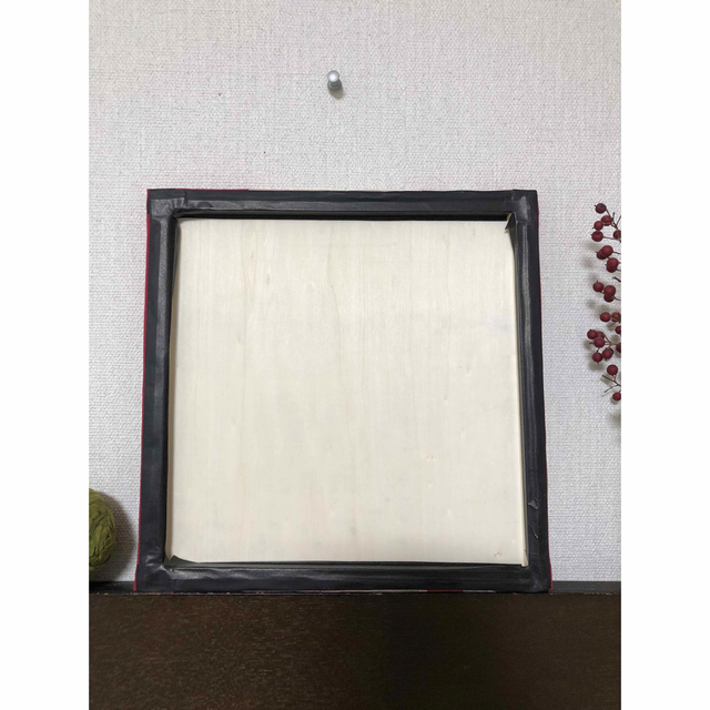 帯を使ったファブリックパネル　24×24×2cm ハンドメイドのインテリア/家具(インテリア雑貨)の商品写真