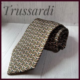 トラサルディ(Trussardi)の【美品】トラサルディTrussardi ネクタイ ロゴ入り 総柄(ネクタイ)