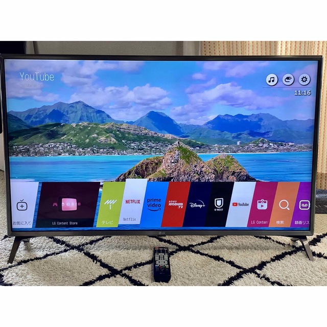 LG Electronics(エルジーエレクトロニクス)の★あすたろ様★43-1【4K.ネット動画】LG 43UJ6100 スマホ/家電/カメラのテレビ/映像機器(テレビ)の商品写真