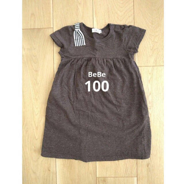 BeBe(ベベ)のBeBe　ワンピース100　半袖 キッズ/ベビー/マタニティのキッズ服女の子用(90cm~)(ワンピース)の商品写真