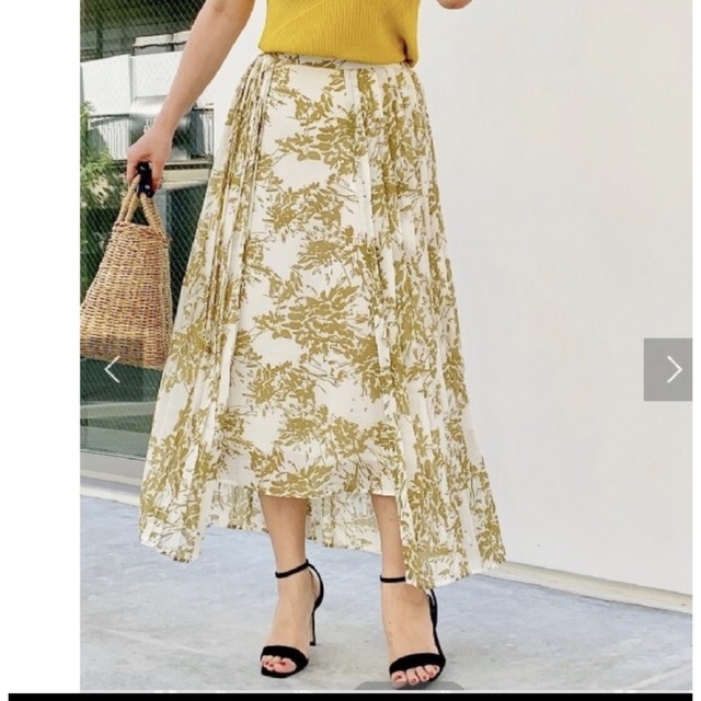 STYLE DELI(スタイルデリ)のEDIST.CLOSET イエロー花柄スカート レディースのスカート(ロングスカート)の商品写真