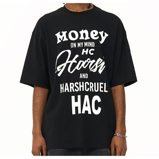 HARSH AND CRUEL 正規品 ユニセックス ビッグロゴ Tシャツ XL 1