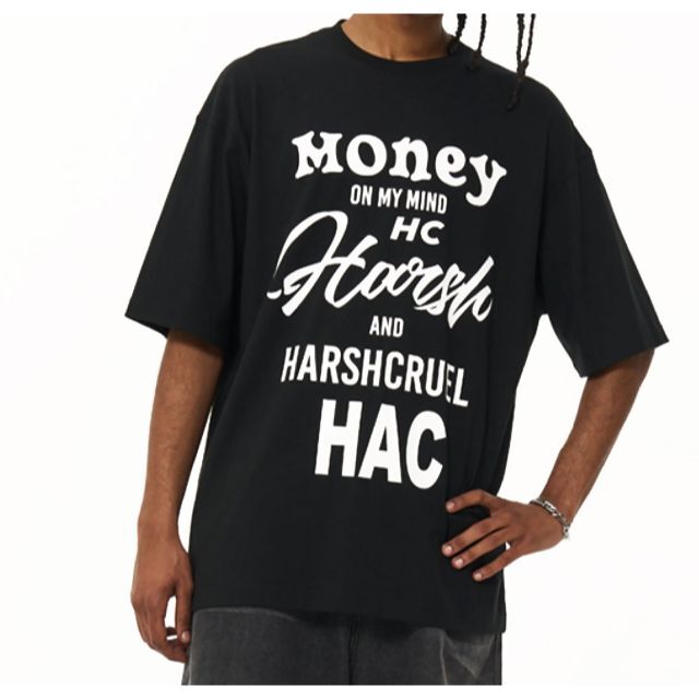 HARSH AND CRUEL 正規品 ユニセックス ビッグロゴ Tシャツ XL 3