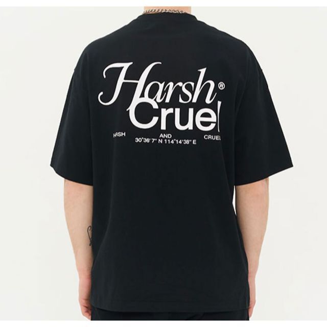 HARSH AND CRUEL 正規品 ユニセックス ロゴ Tシャツ L