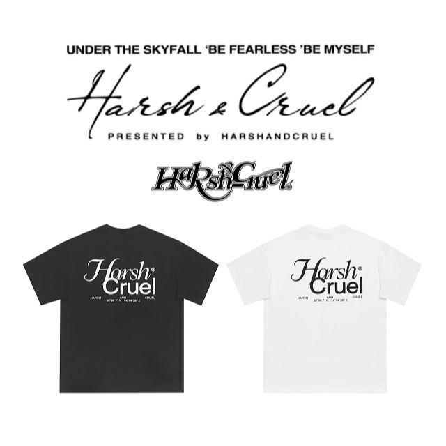 HARSH AND CRUEL 正規品 ユニセックス ロゴ Tシャツ L 7