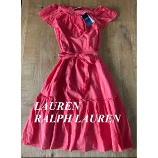 ラルフローレン(Ralph Lauren)のローレン　ラルフローレン　フリルワンピ　ワンピース　米国購入　新品(ひざ丈ワンピース)