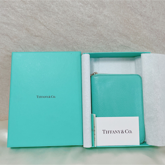 【美品】TIFFANY\u0026Co. ティファニー ジッパー 二つ折りお財布