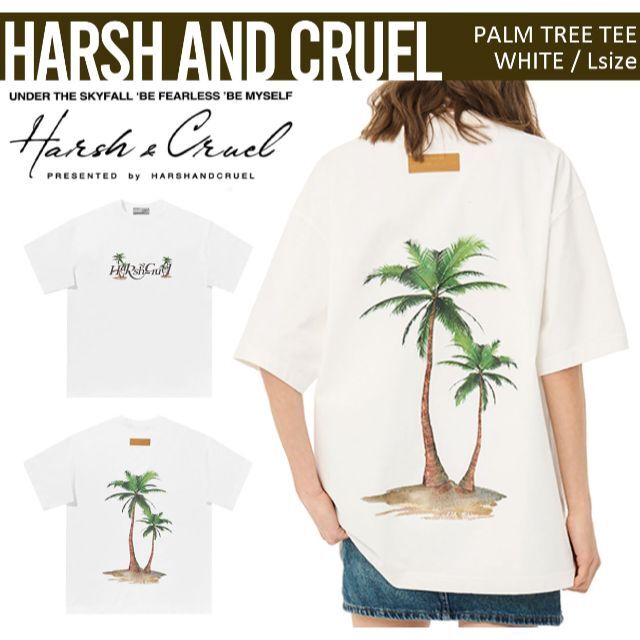 HARSH AND CRUEL 正規品 ユニセックス パームツリー Tシャツ L
