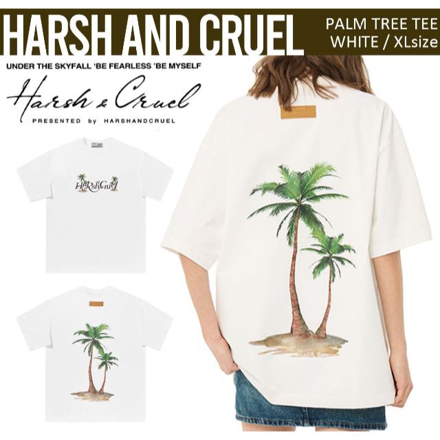 素材コットン100%HARSH AND CRUEL 正規品 ユニセックス パームツリー XL