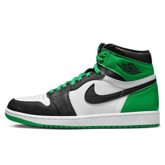 NIKE AIR JORDAN 1 Black and Lucky Green