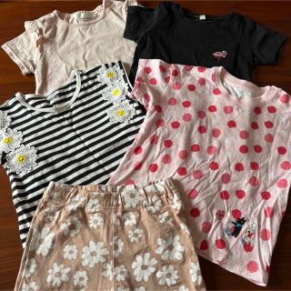 ニシマツヤ(西松屋)の西松屋＆ユニクロ　半袖Tシャツ3枚＋1枚＆ハーフパンツ　計5点まとめて　90cm(Tシャツ/カットソー)