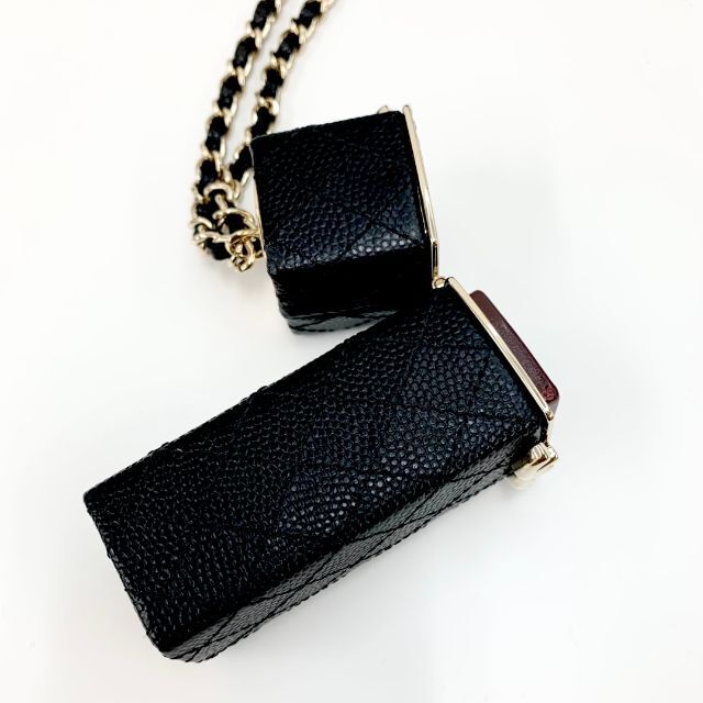 CHANEL(シャネル)の6475 シャネル リップケース ネックレス ココマーク マトラッセ レザー  レディースのアクセサリー(ネックレス)の商品写真