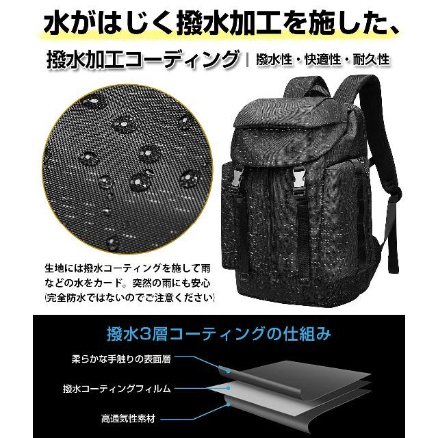 その他【色: ブラック】SUNOGE リュック バックパック リュックサック ビジネス