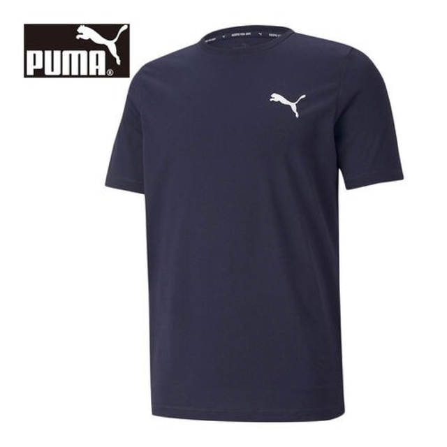 PUMA(プーマ)のプーマ Tシャツ 半袖 ACTIVE ワンポイント機能Tシャツ  ネイビー メンズのトップス(Tシャツ/カットソー(半袖/袖なし))の商品写真