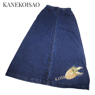 カネコイサオ(KANEKO ISAO)のKANEKOISAO 麦わら帽子 デニムロングスカート カネコイサオ(ロングスカート)