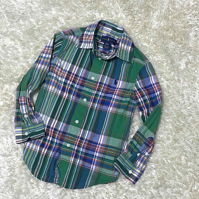 美品★POLO ポロラルフローレン 長袖チェックシャツ キッズ(4-4T)110