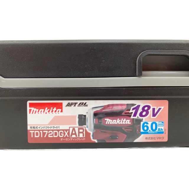 〇〇MAKITA マキタ 充電式インパクトドライバ 18v 6.0Ah TD172DGX AR ワインレッド 未使用品文房具