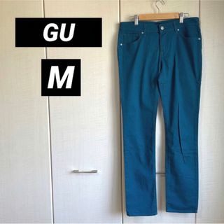 ジーユー(GU)の美品　GU ジーユー　レディース　パンツ　70 Mサイズ　グリーン(デニム/ジーンズ)