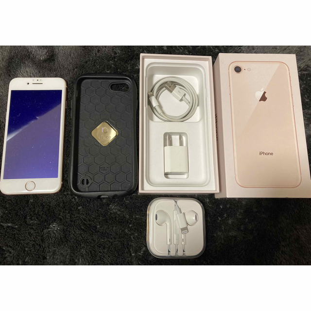 iPhone8 極美品 SIMフリー 64GB ゴールド 未使用iFace付- iPhone8 極美品 SIMフリー 64GB ゴールド 未使用iFace付-
