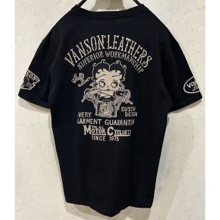 バンソン(VANSON)の＊VANSON×ベティーちゃん 刺繍 ワッペン半袖 Tシャツ トップ L(Tシャツ/カットソー(半袖/袖なし))