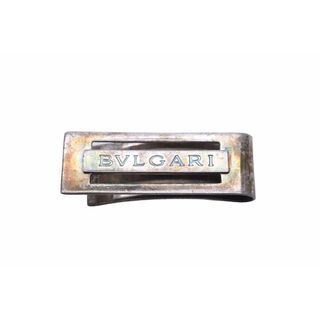 BVLGARI ブルガリ マネークリップ ブランドロゴ刻印 シルバー メッキ 25.5ｇ ユニセックス 美品 中古 48978