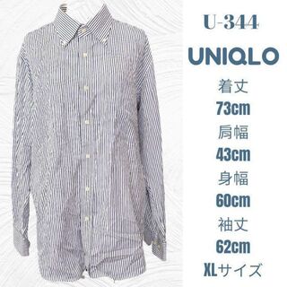ユニクロ(UNIQLO)のシャツ UNIQLO おしゃれ ストライプ柄 メンズライク カジュアル きれいめ(シャツ/ブラウス(長袖/七分))