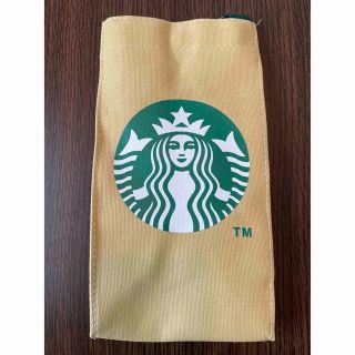 スターバックスコーヒー(Starbucks Coffee)の訳ありスタバ海外限定 日本未販売ドリンク小物入れスナップ式　ベージュ　クリーム色(トートバッグ)