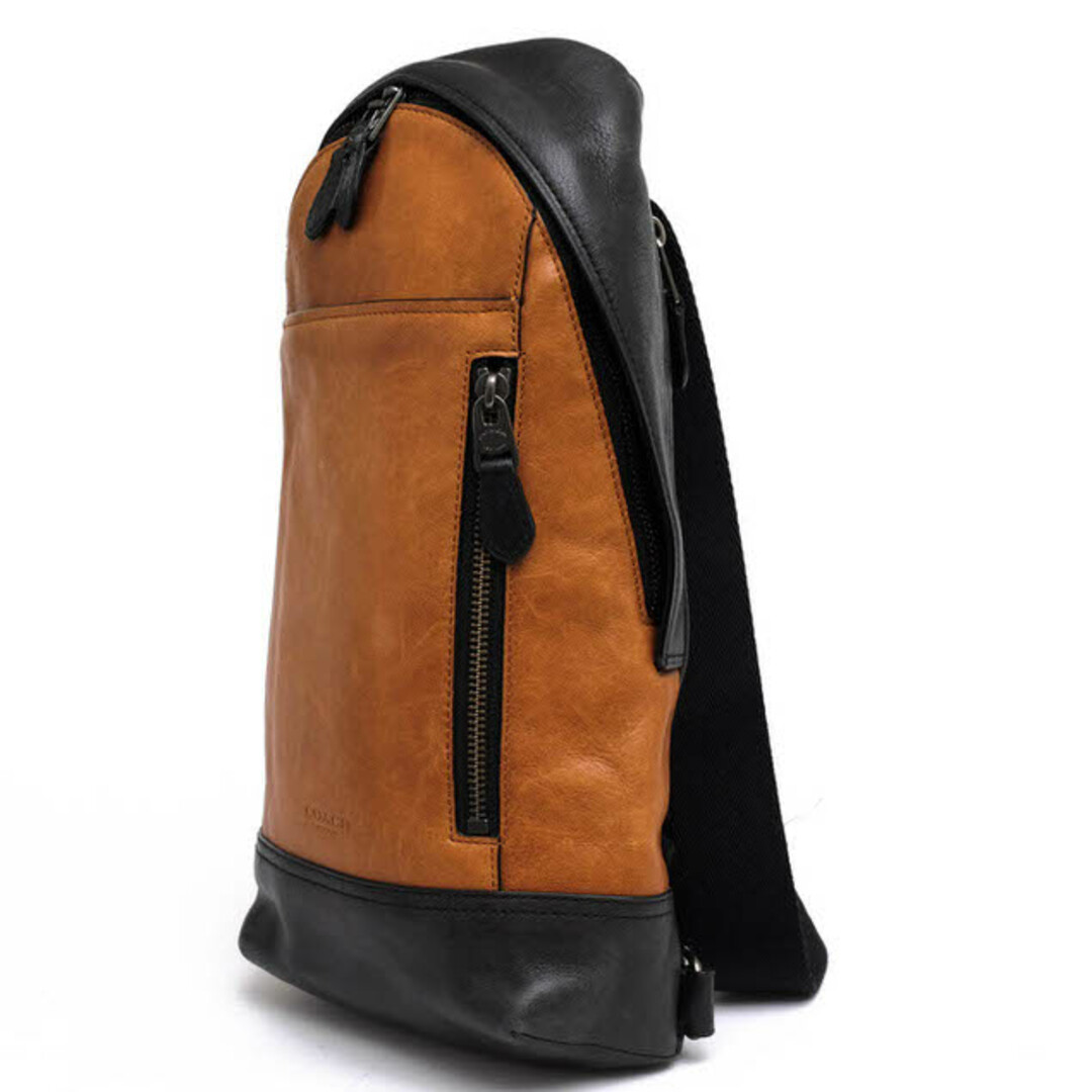 超歓迎された COACH ボディバッグ スリングパック マンハッタン レザー