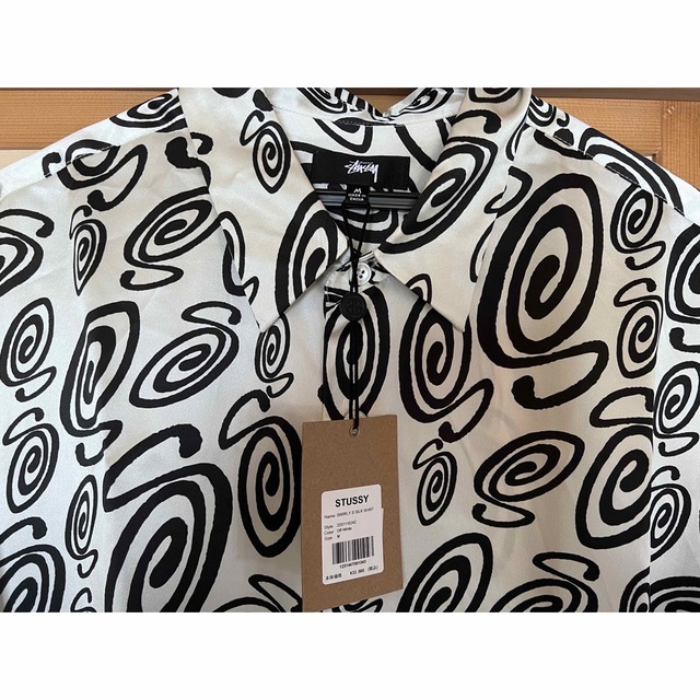 STUSSY(ステューシー)のSTUSSY S SWIRLY SILK SHIRT ミルク シャツ M メンズのトップス(シャツ)の商品写真