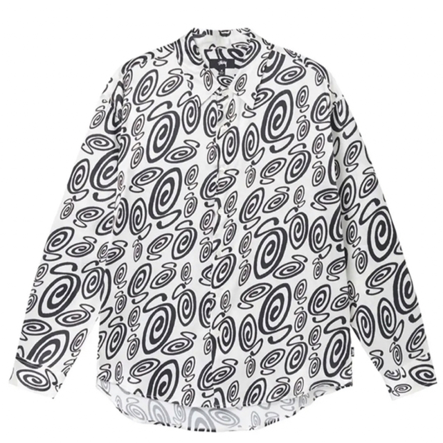 STUSSY(ステューシー)のSTUSSY S SWIRLY SILK SHIRT ミルク シャツ M メンズのトップス(シャツ)の商品写真