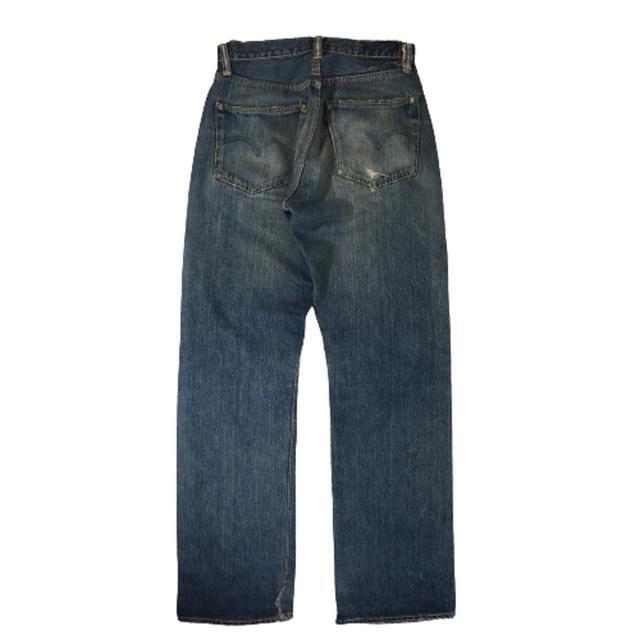 LEVI'S 501xx 47後期 50年頃 革パッチ 片面タブ フライボタンフラット通常R 4つボタン 実寸W29～30【A0】 1