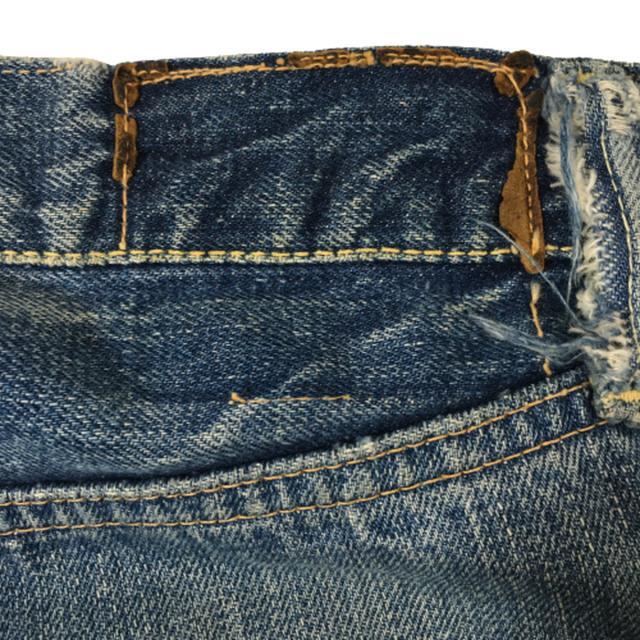 LEVI'S 501xx 47後期 50年頃 革パッチ 片面タブ フライボタンフラット通常R 4つボタン 実寸W29～30【A0】 2