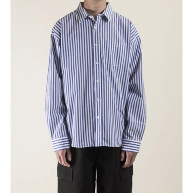 STUSSY Classic Poplin L/S Shirt ストライプシャツ