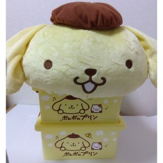 ポムポムプリン(ポムポムプリン)のポムポムプリン　お菓子コンテナ　ぬいぐるみ(キャラクターグッズ)