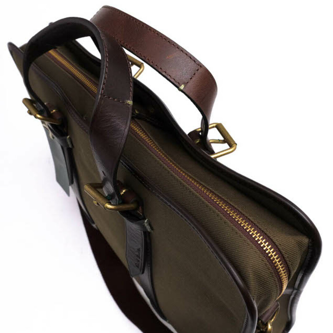 ポールスミス／Paul Smith バッグ ブリーフケース ビジネスバッグ 鞄 ビジネス メンズ 男性 男性用コットン 綿 キャンバス レザー 革  オリーブ カーキ PSH703 MILITARY BRIGHTS 2WAY ショルダーバッグ