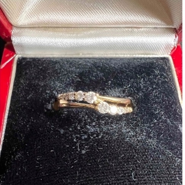 k10 ダイヤモンド 0.17ct ピンキー リング レディースのアクセサリー(リング(指輪))の商品写真