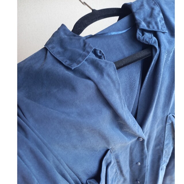 ZARA(ザラ)のZARAネイビーシャツ メンズのトップス(シャツ)の商品写真