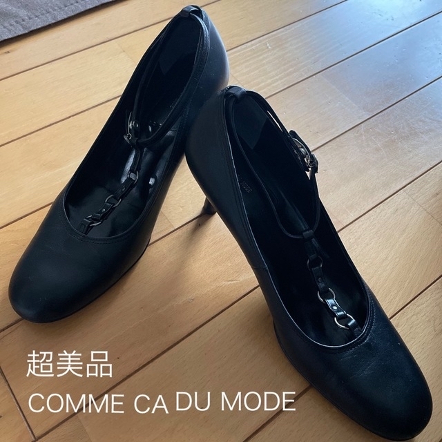 コムサ デモード パンプス 黒 23.5センチ COMME CA DU MODE - ハイヒール