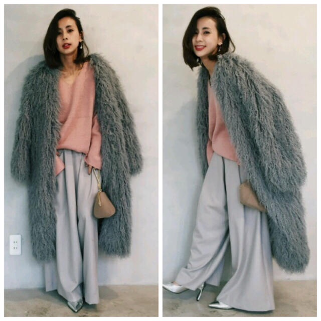 Ameri vintage TEDDY LONG FUR COAT