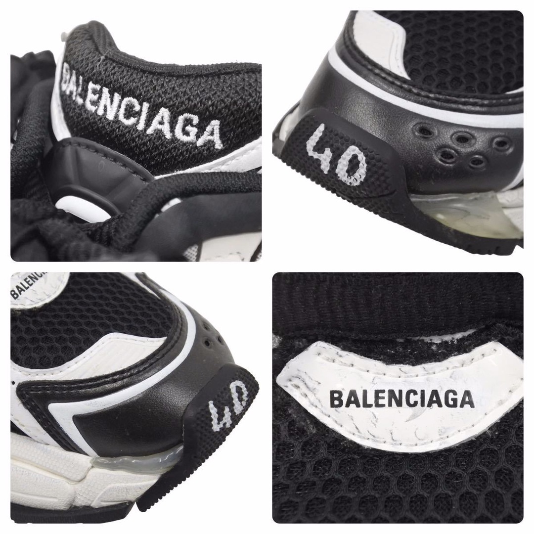 Balenciaga(バレンシアガ)のBALENCIAGA バレンシアガ RUNNER ランナー HIGHTOP スニーカー ミドルカット ブラック ホワイト 26.5cm 美品 中古 49150 レディースの靴/シューズ(ブーツ)の商品写真