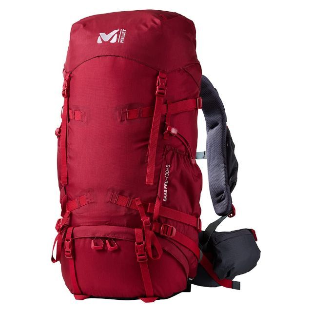 【色: DEEP RED-M (背面長 48cm)】ミレー 登山リュック・ザック