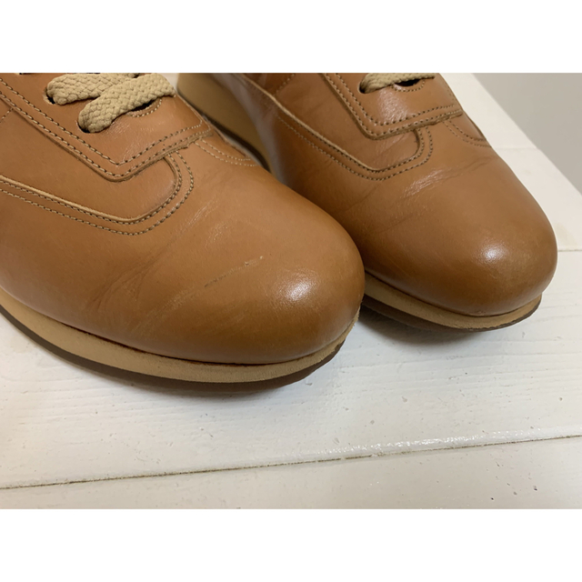 BURBERRY VINTAGE バーバリー レザースニーカー ブラウン系 24